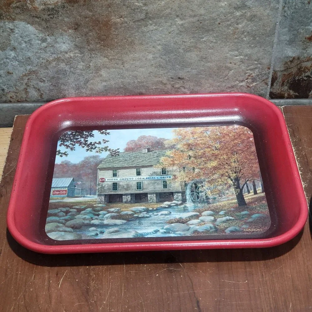 Coca Cola Starrs Mill Brand Metal Serving Tray Jim Harrison 2003